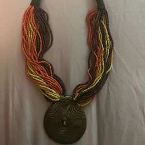 Brown and orange choker